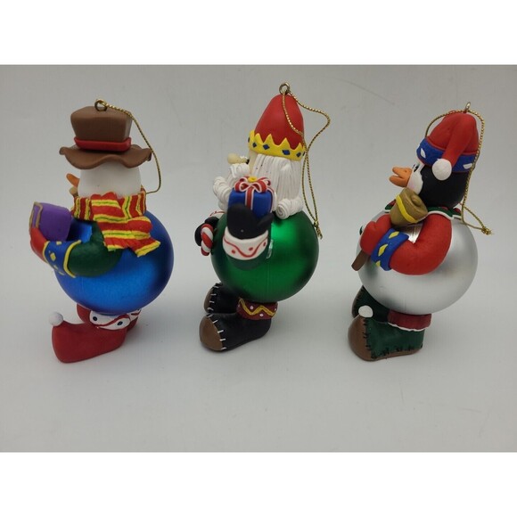 Lot 3 Special Times Collectible Gift Ornaments Penguin Snowman Santa New Boxed - Picture 7 of 15
